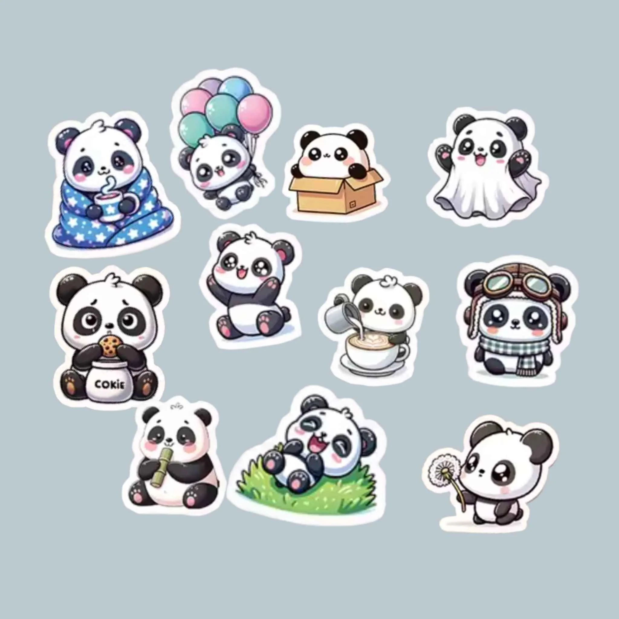 Pookie the Panda Sticker Set