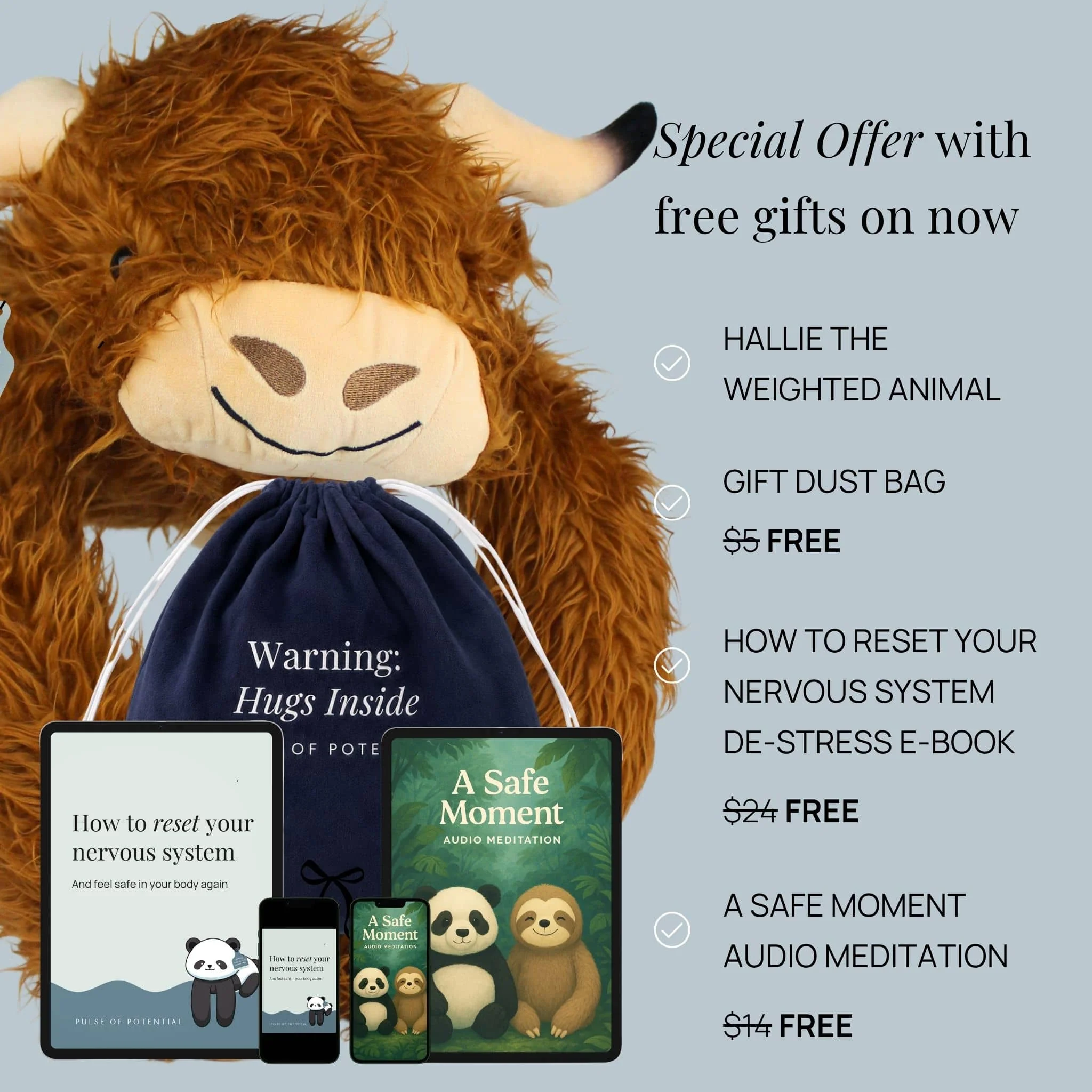 Hallie the Highland Cow Weighted Animal - Image 9