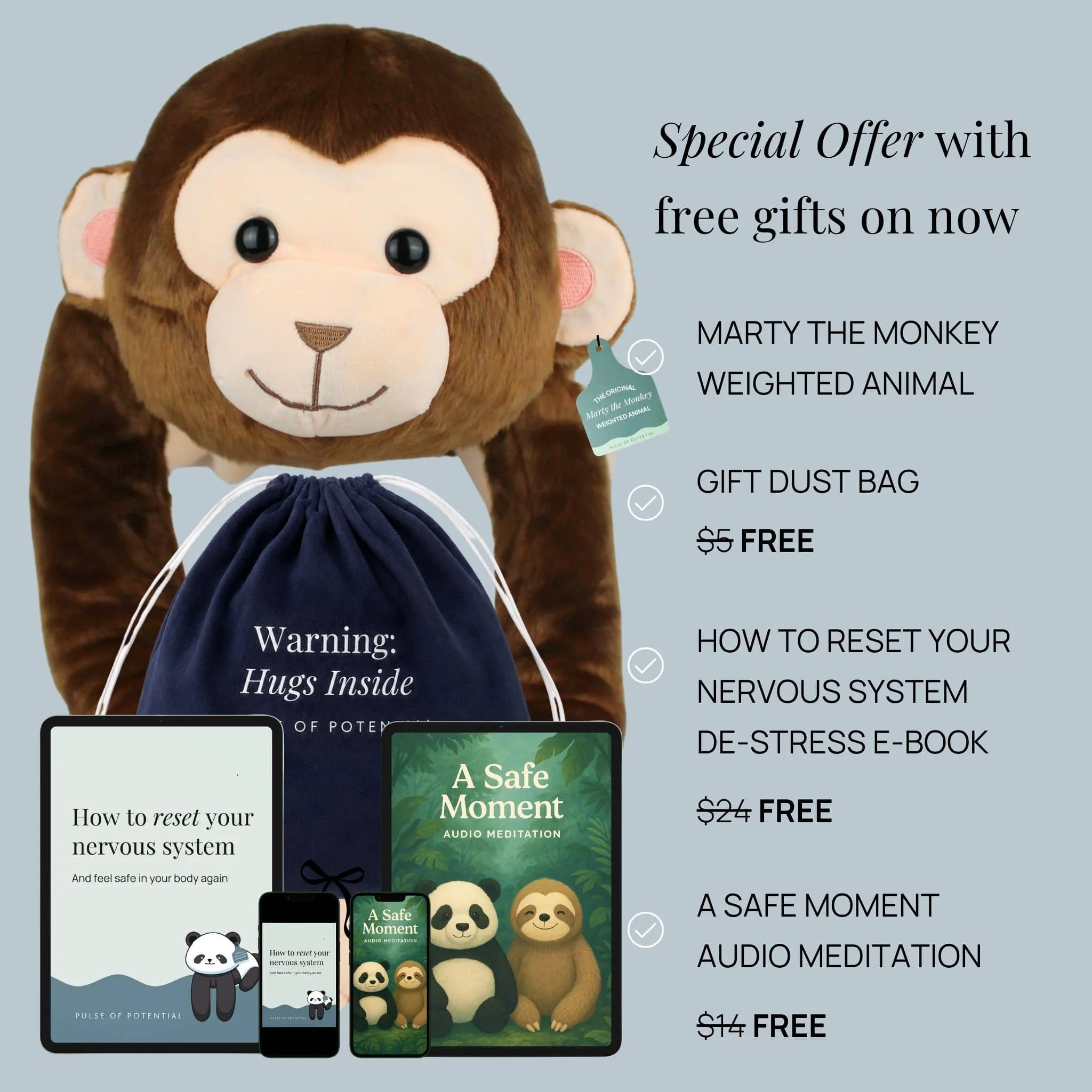 Marty the Monkey Weighted Animal - Image 10