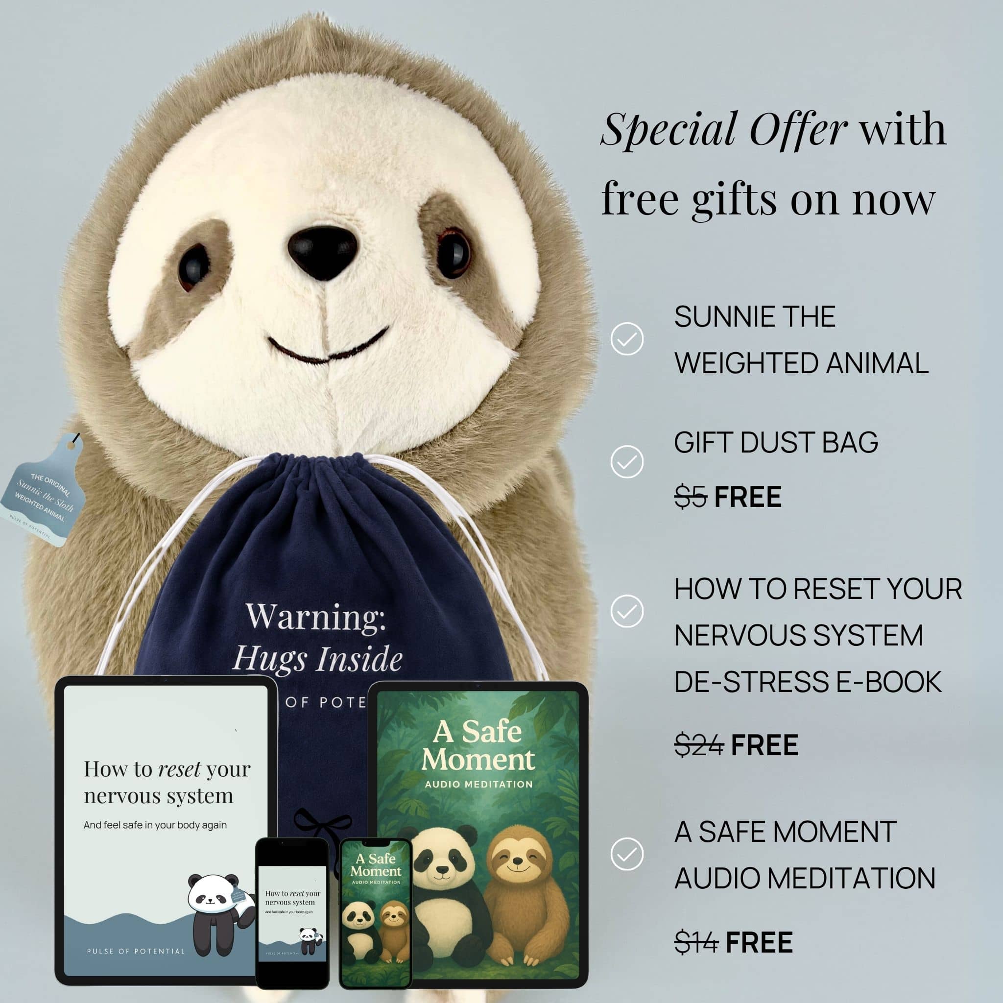 Sunnie the Sloth Weighted Animal - Image 10
